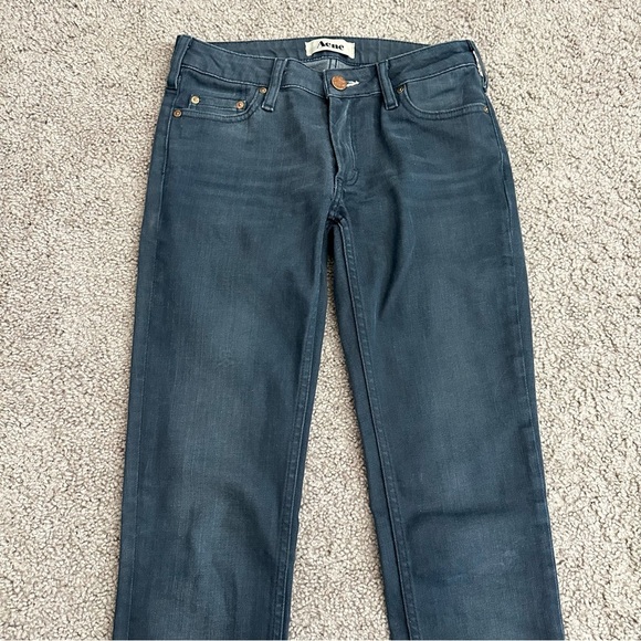 Acne Studios Jeans Womens Size 27 Rex Thunder Low Rise Skinny Straight Leg - Picture 4 of 12